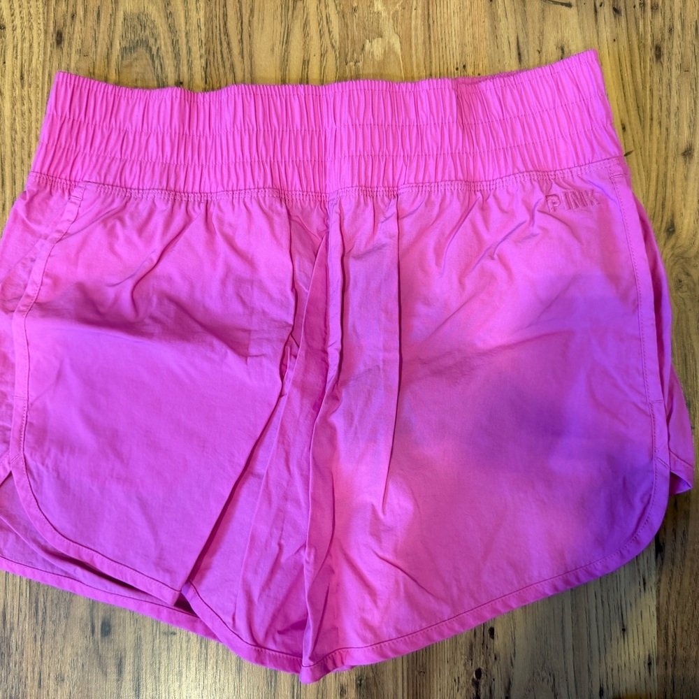 Pink Women’s Athletic Shorts with Elastic Waist